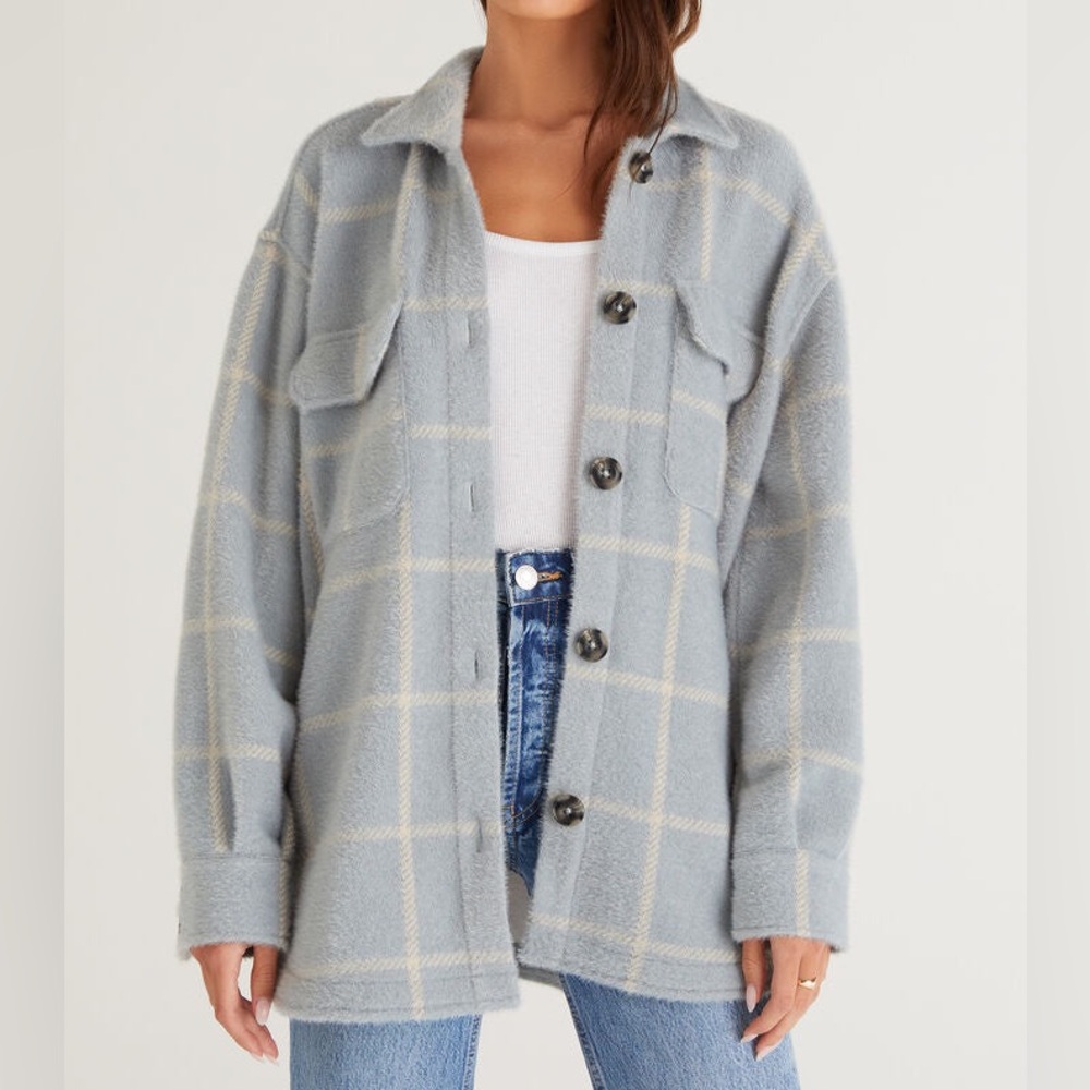 Plaid Tucker Button-Up ZSupply Jacket - Blue
